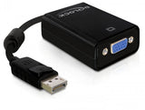 EAN 4043619618484 - DeLOCK 61848 adaptador de cable de vídeo 0,125 m VGA (D-Sub) DisplayPort Negro imagen 1