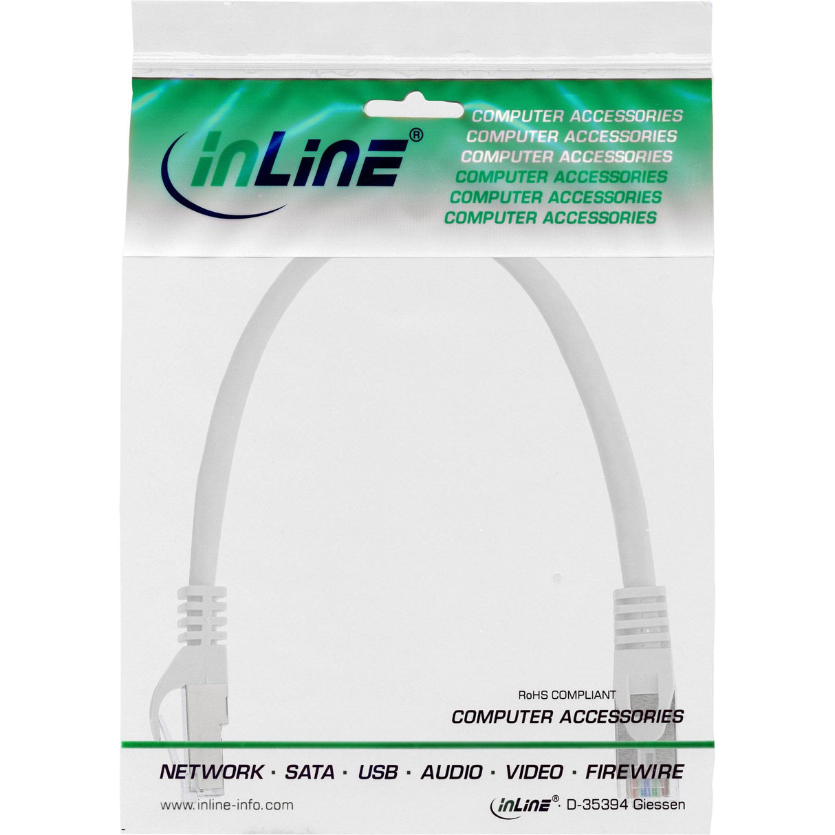 Cable De Red Inline Sf/Utp Cat.5e Blanco 0.25m