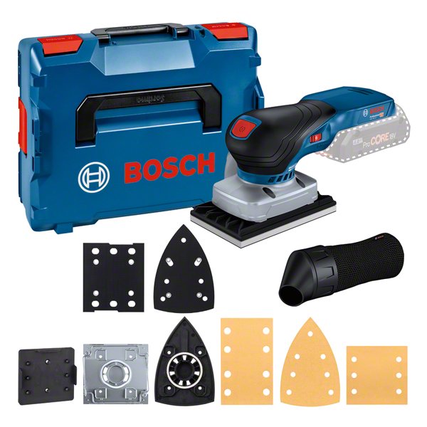 Lijadora Orbital A Batería Bosch Gss 18v-13 Professional Sin Batería Ni Cargador, En L-Boxx, 3 Platos De Lijado
