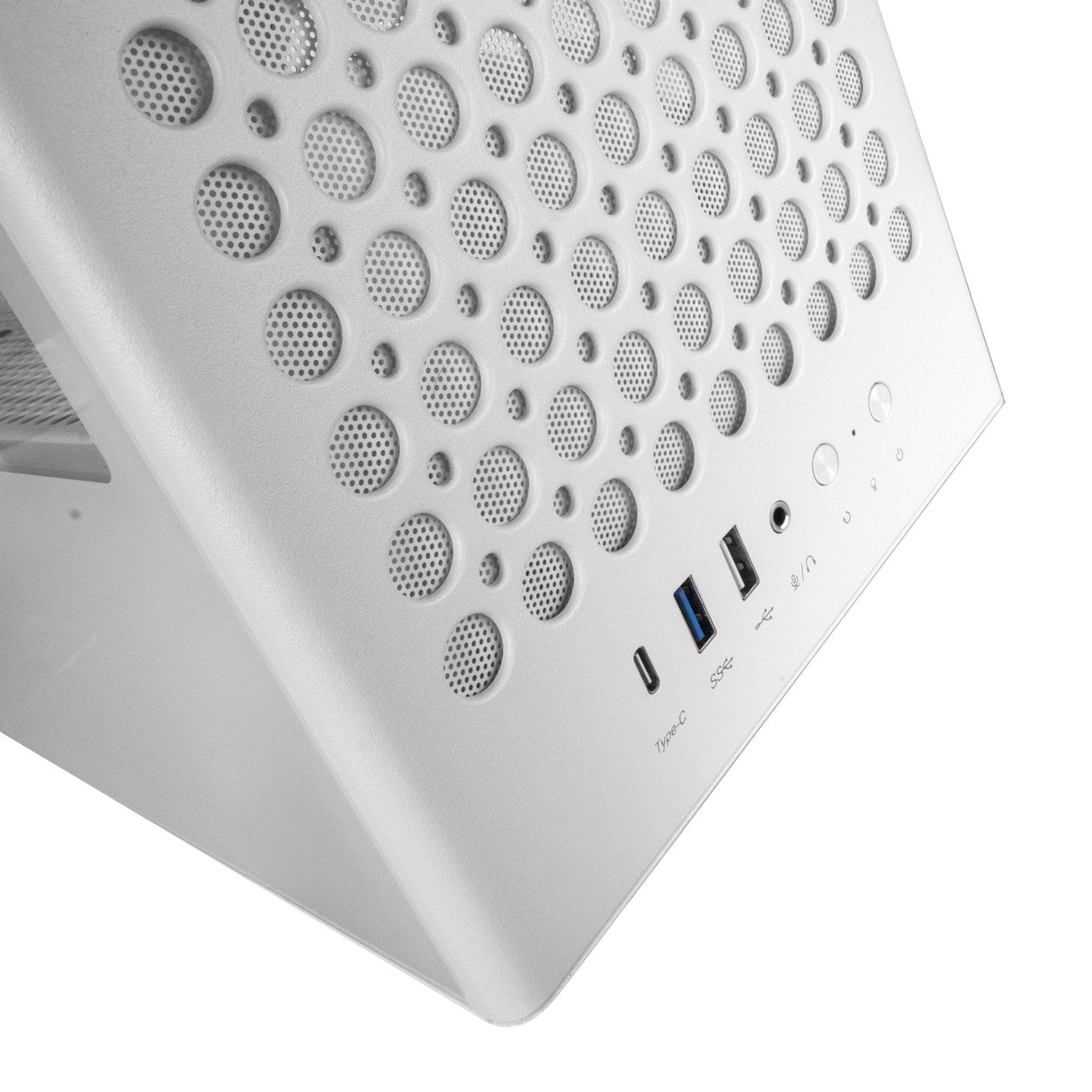 Caja Pc  Atx Mars Gaming Mc-T800 Frontal Airdot Mesh 4x Ventiladores Fdb Cablehatch Usb-C Blanco