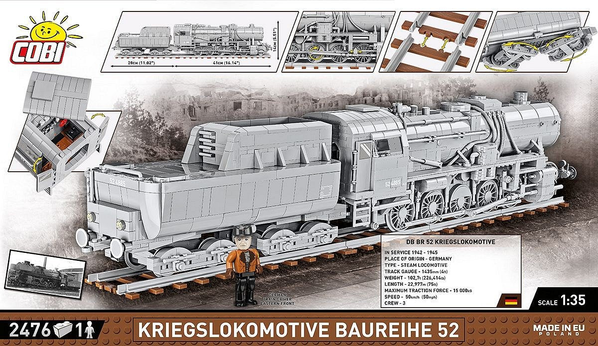 Juguete De Construcción Locomotora De Guerra Cobi Serie 52,  Escala 1:35 Cobi-6281