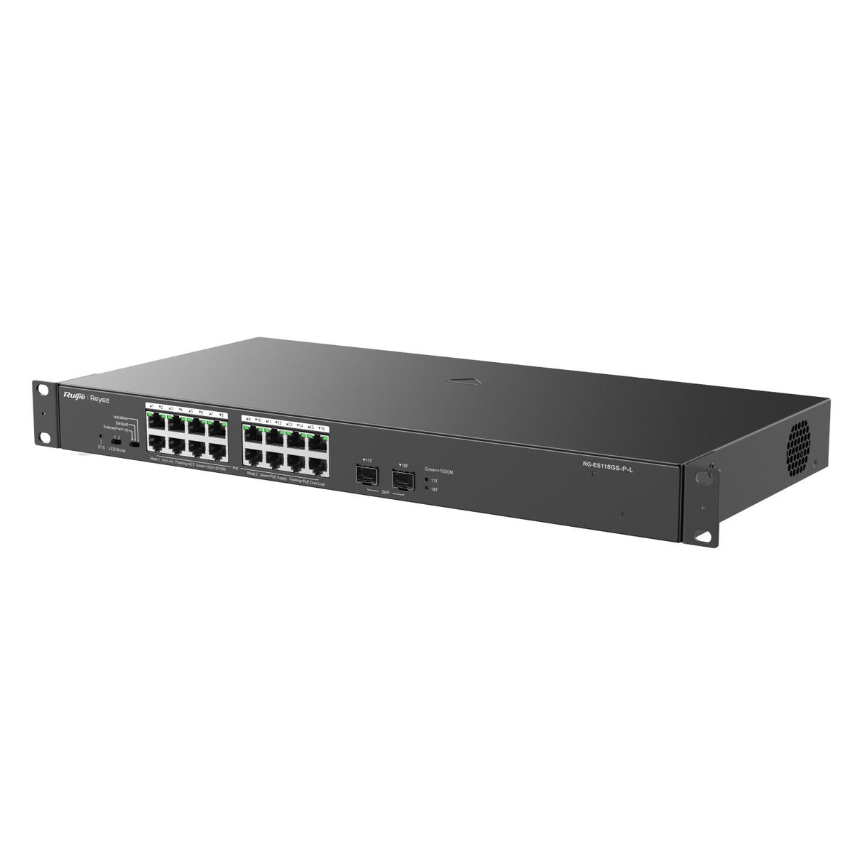 Switch Ruijie Reyee Rg-Es118gs-P-L 16p Dowlink + 2uplink Sfp