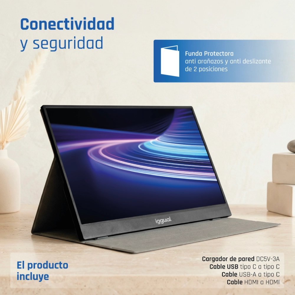 EAN 8435364319987 - iggual MPL156 pantalla para PC 39,6 cm (15.6") 1920 x 1080 Pixeles Full HD LED Negro imagen 11