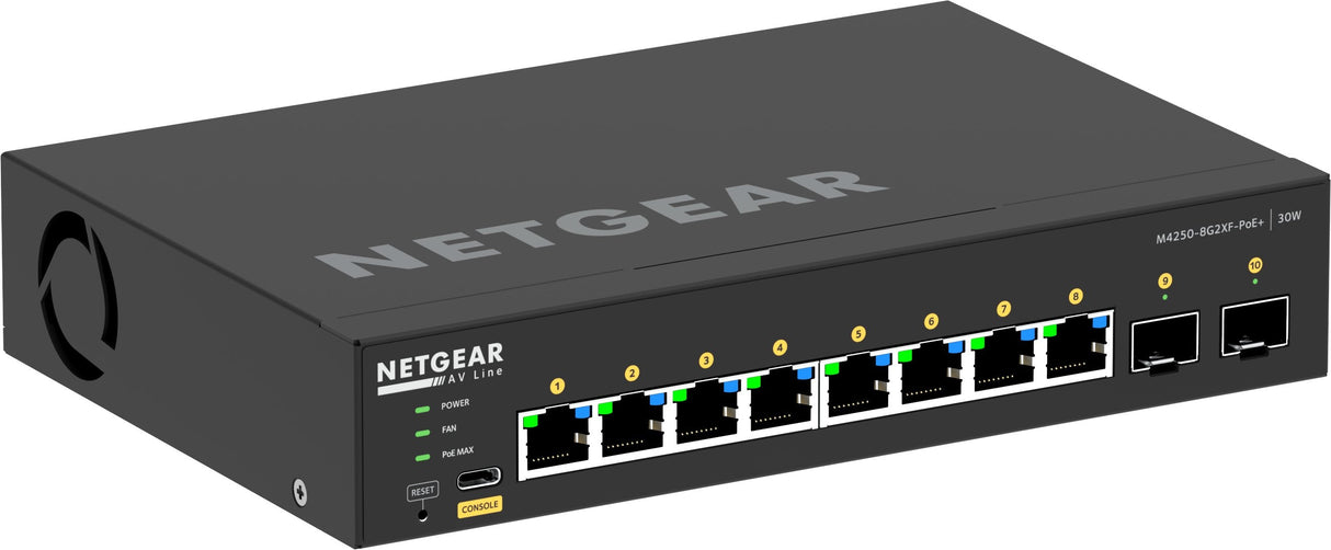 Netgear Gsm4210px-100eus Switch Gestionado L2/L3 Gigabit Ethernet (10/100/1000) Energía Sobre Ethernet (Poe) Negro