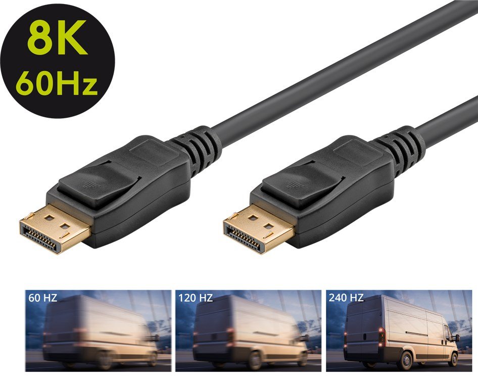 Cable Goobay 74778  Displayport 2 M Negro