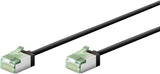 Goobay Cable De Conexión Ultraflexible Cat.8.1 Delgado, U/Ftp Negro, 0,5 Metros, Conector Extracorto 74352