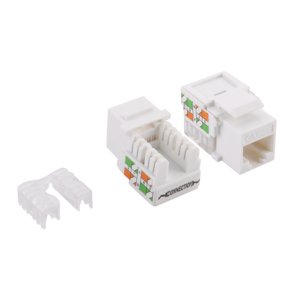 Logilink - Keystone Jack Rj45 Cat.5e Sin Proteger 90 Lsa / Idc Punch Down, Blanco