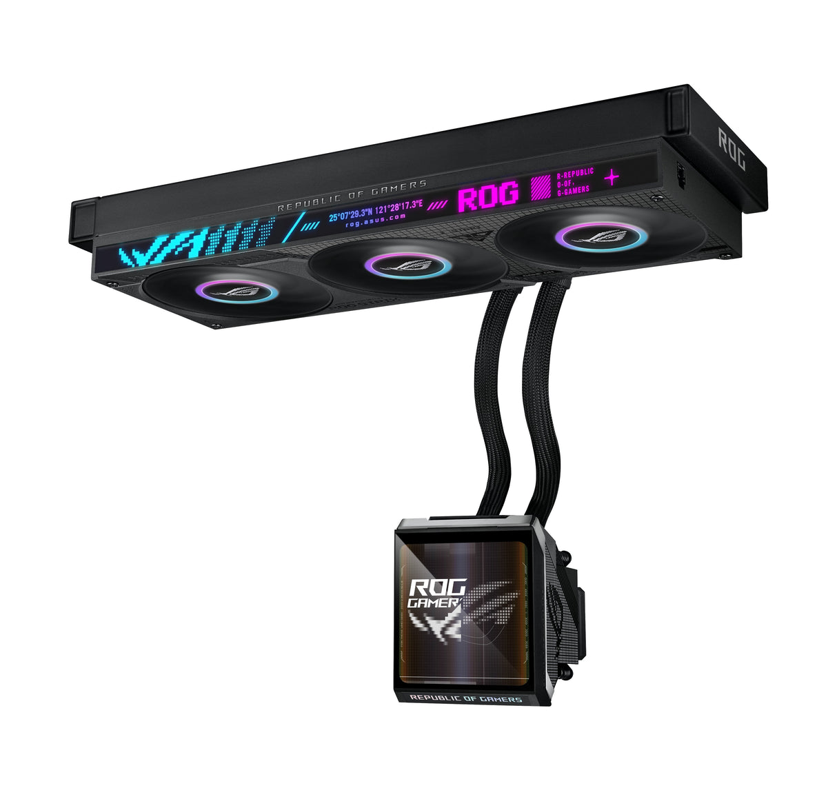 Refrigeración Liquida Cpu  Asus Rog Mrix Slc Iv 360 Argb Lcd Negro