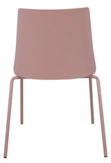 Piqueras Y Crespo Pack 4 Sillas Orgaz Bali Gris Claro Carcasa Rosa Y Chasis Rosa