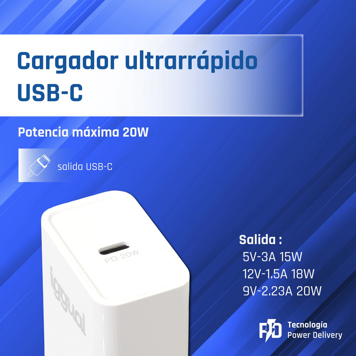 EAN 8435364318164 - iggual IGG318164 cargador de dispositivo móvil Universal Blanco Corriente alterna Interior imagen 4