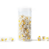 Keychron Gateron G Pro 3.0 Yellow Switch Set, Interruptores De Llave Amarillo/Transparente, 110 Piezas