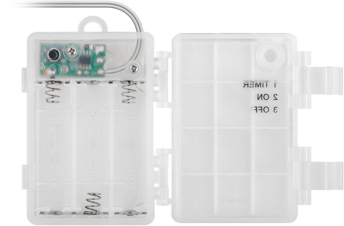 Juego De 3 Árboles De Luz Con 75 Led
Con Función De Temporizador, Blanco Cálido (3000 K), Alimentado Por Batería, Para Uso Inter