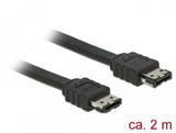 Delock Cable Esata 3 Gb/S Hembra > Esata Hembra 200 Cm Negro