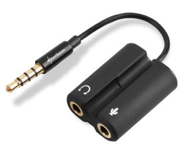 EAN 4044951015900 - Sharkoon PMP35 cable de audio 0,12 m 3,5mm Negro imagen 1