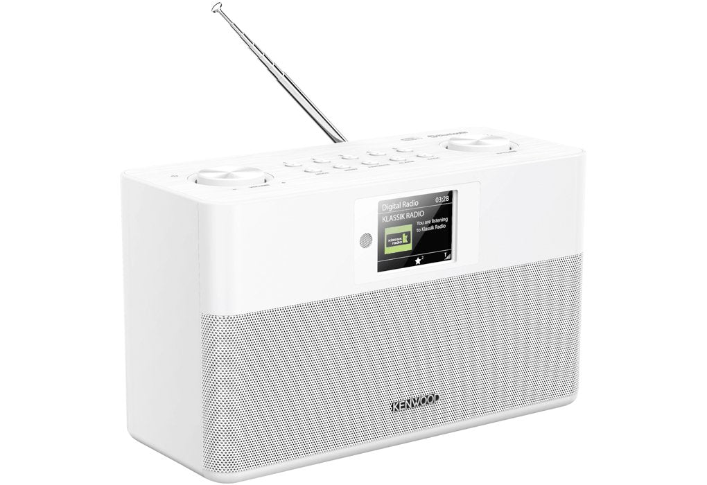 Kenwood Cr-M80dab Dab+ Radio, Grosses Tft Farbdisplay, Bluetooth Blanco