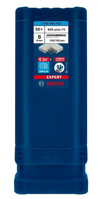 Bosch Expert Broca Sds-Plus-7x, Ø 8mm, 50 Piezas 2608900192