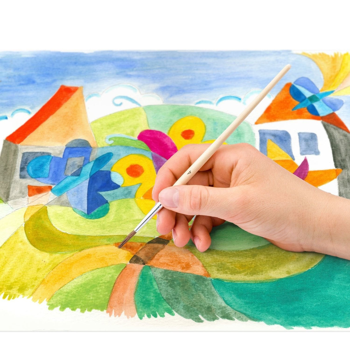 Staedtler Noris 888 12 Pastillas De Acuarela + Tubo Zinc Blanco + Pincel