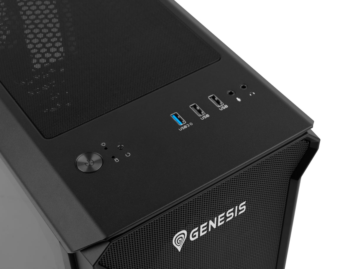 Caja Pc Natec Gaming Genesis Irid 503 Matx 1xusb 3.0 2xusb 2.0 S/F Cristal Templado