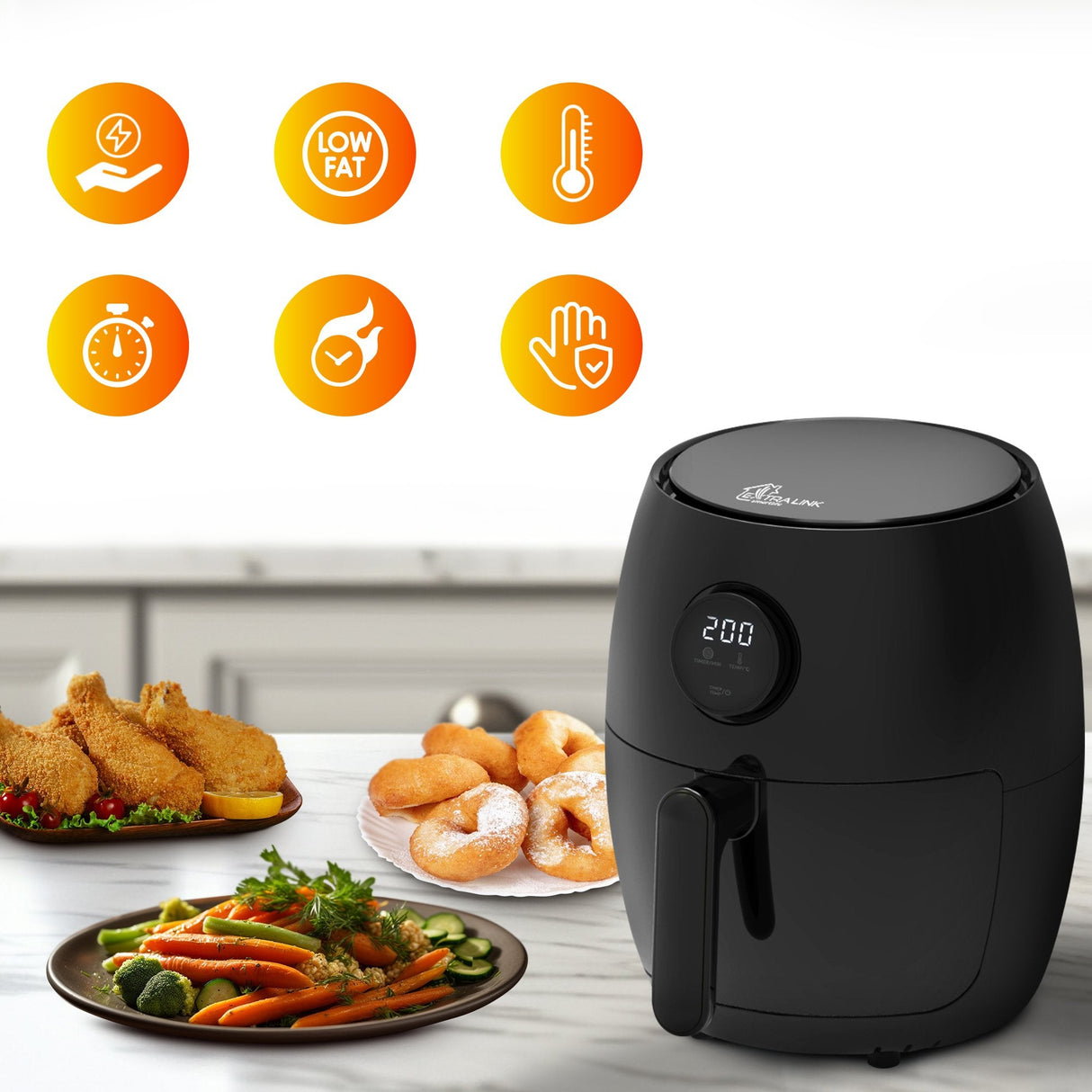 Extralink Smart Life Air Fryer 2l Eu Sj-200