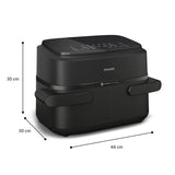 EAN 8720389052989 - Philips 1000 series NA150/00 freidora Doble 7 L Independiente 2450 W Freidora de aire caliente Negro imagen 3