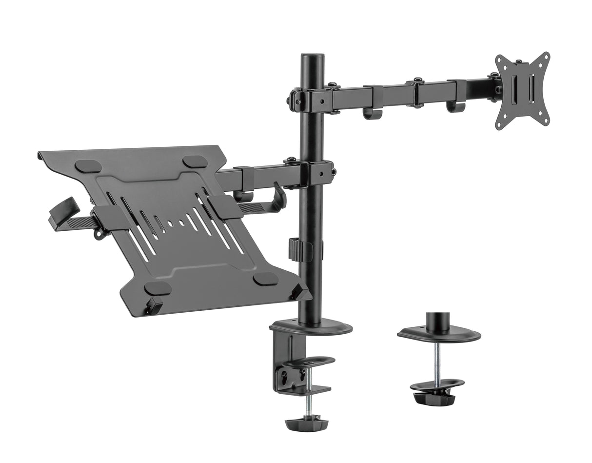 Gembird Ma-Da-03 Adjustable Desk Mount With Monitor Arm And Portátil Tray