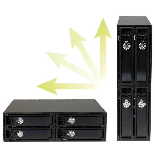 EAN 0065030859837 - StarTech.com SATSASBP425 panel bahía disco duro 13,3 cm (5.25") Bandeja para disco duro Negro imagen 6