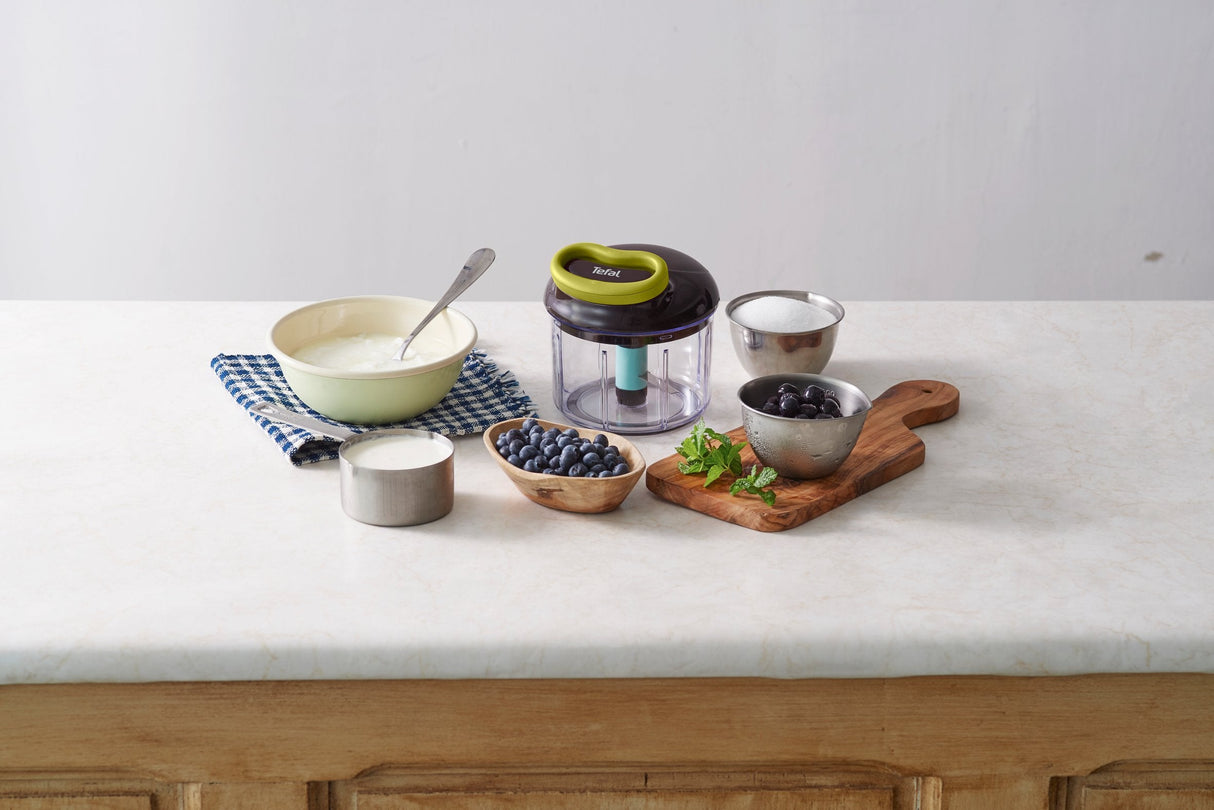 Tefal 5-Sekunden Zerkleinerer, Maxi-Kit Mit 4 Klingen (Negro/Verde, Manuell, 900ml) K13210