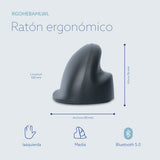 R-Go Ratón He Basic Ergonómico Izquierda Bluetooth