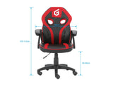 Silla Gamer Junior Conceptronic Eyota06r Color Negro Detalles En Rojo Recubrimiento Pu De Alta Calidaddiseño Ergonomico