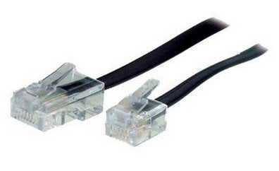 S-Conn 3m Rj11 - Rj45 Negro, Transparente