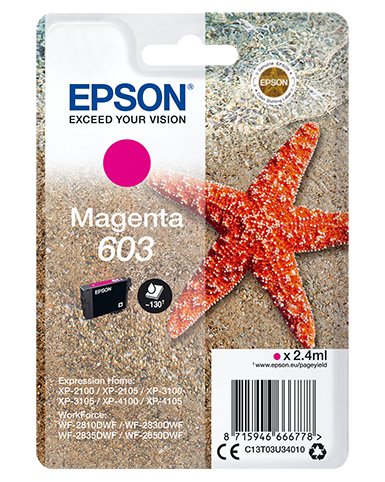 Epson Tinta Magenta Std Estrella De Mar 1 Tinta 603 Rf / Am Single