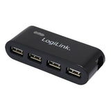 Logilink Hub 4 Puertos Usb 2.0 Alimentado Negro Ua0085