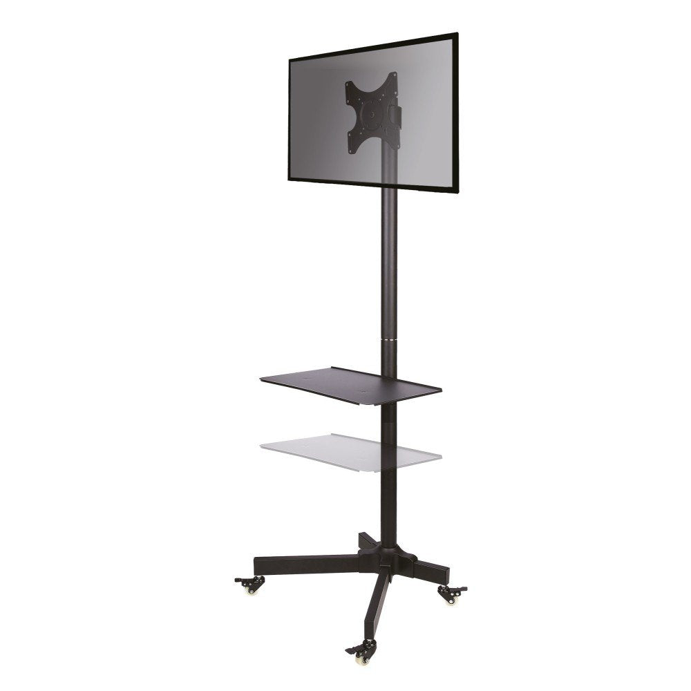 Techly Ica-Tr20 Soporte De Pie Para Pantalla Plana 94 Cm (37") Soporte De Suelo Con Ruedas Para Pantalla Plana Negro