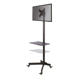 Techly Ica-Tr20 Soporte De Pie Para Pantalla Plana 94 Cm (37") Soporte De Suelo Con Ruedas Para Pantalla Plana Negro
