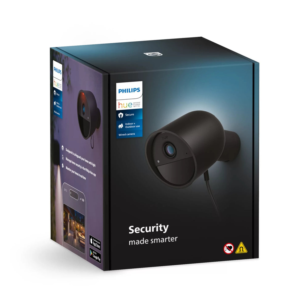 Cámara Con Cable Segura Philips Hue, Negro