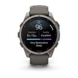 Garmin Fenix 9 Titanio Con Correa De Silicona En Gris Smartwatch 47mm