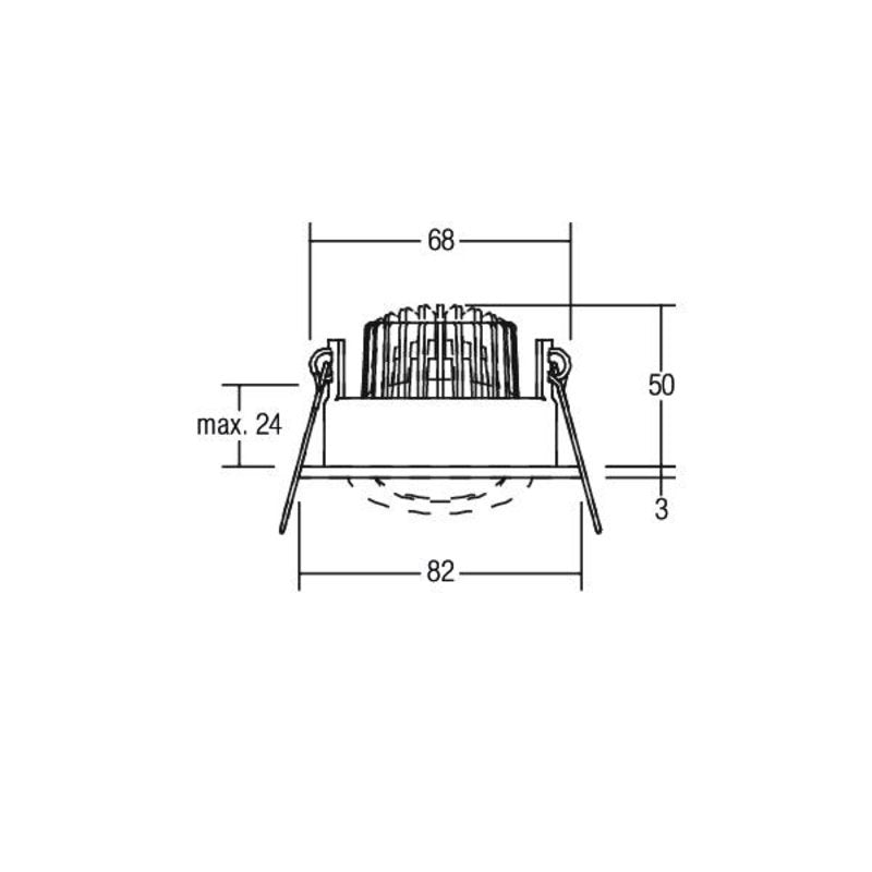 Brumberg 12353073 Eb-Strahler Damita Rund Ws 830 6w 350ma Ip65 Schwenk