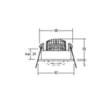 Brumberg 12353073 Eb-Strahler Damita Rund Ws 830 6w 350ma Ip65 Schwenk