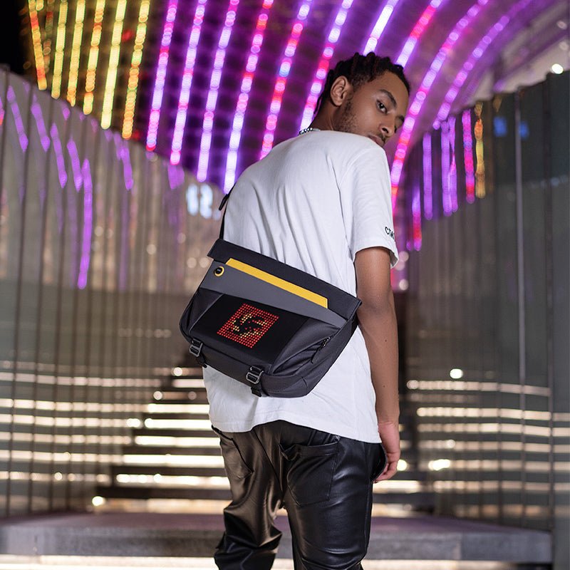 Divoom: Bolso Bandolera Slingbag-V Pixel Art Led - Negro