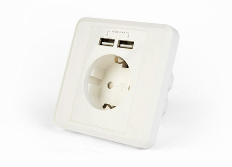 EAN 8716309109253 - EnerGenie EG-ACU2A2-01 toma de corriente 2 x USB + CEE 7/3 Blanco imagen 1