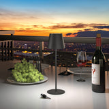 Realpower Led-Rgb Tischlampe Dimmbar Con Akku,Negro