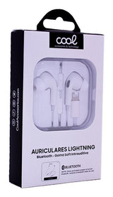 Cool Auriculares Blancos Stereo Con Micro Iphone - Goma In-Ear (Lightning Bluetooth)