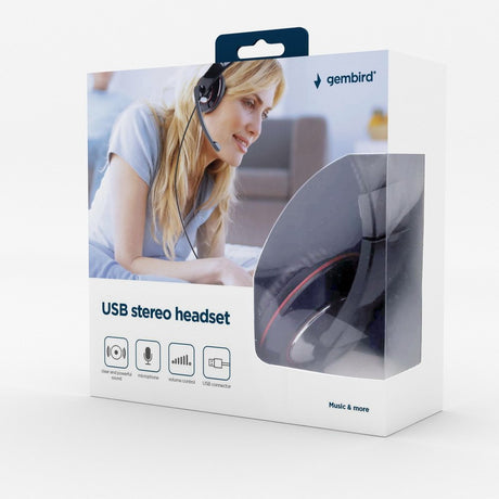 EAN 8716309077248 - Gembird MHS-U-001 auricular y casco Auriculares Alámbrico Diadema Llamadas/Música Negro imagen 3