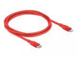 Delock Daten- Und Ladecable Usb Type-C Zu Lightning Für Iphone, Ipad Und Ipod Rot 1 M Mfi