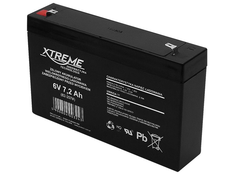 Blow Gel Battery 6v     7.2ah Xtreme