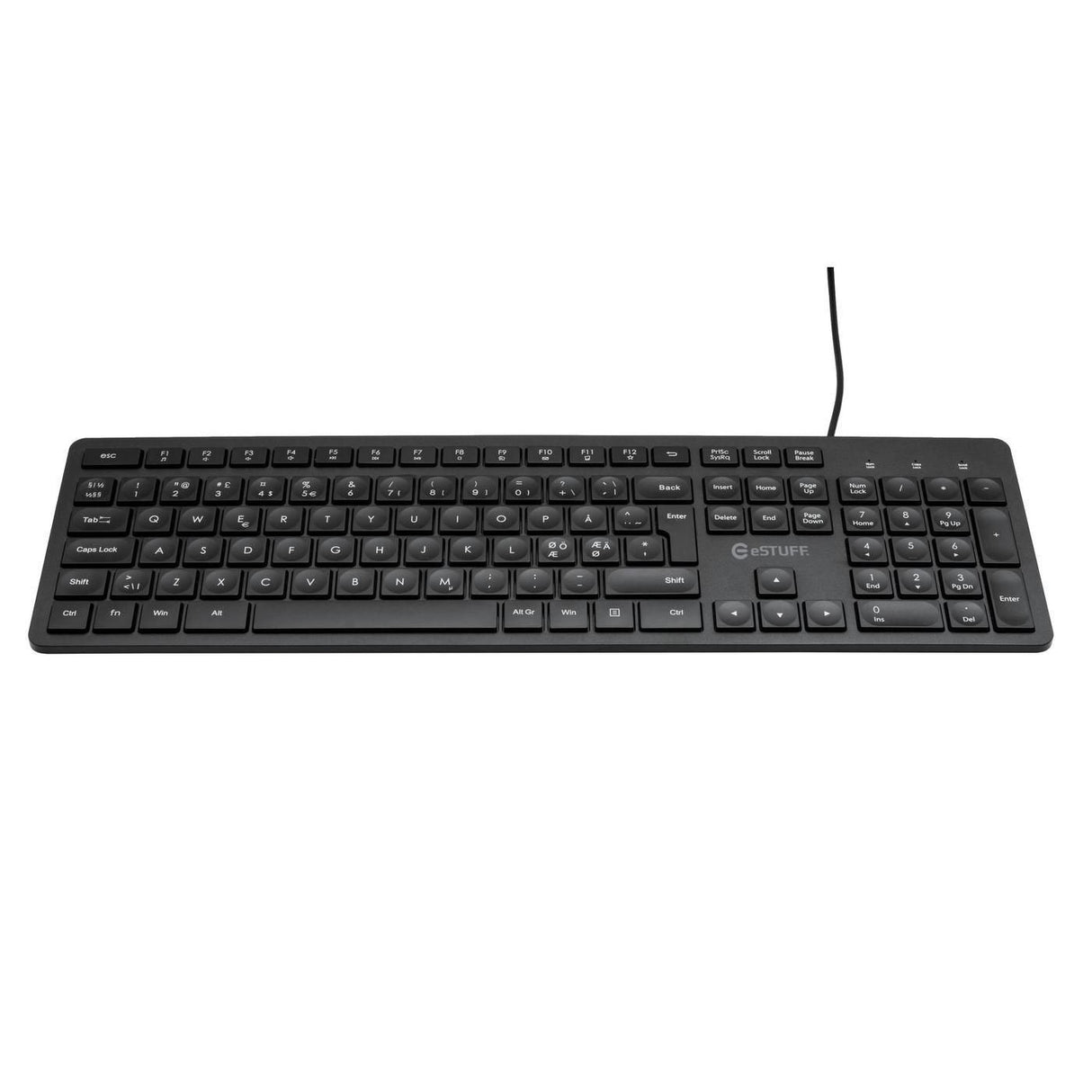 EAN 5704174593553 - eSTUFF GLB211102 teclado Oficina USB QWERTY Nórdico Negro imagen 3