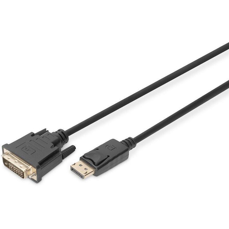 Cable Adaptador Digitus Displayport, Dp A Dvi-D, 3,0 M, Negro