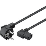Cable Alimentacion Cee-7/7 90º Schuko A C13 90º 1.80m Negro (3