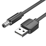 Cable Alimentación Vention Ceybd Usb-A Macho Dc 5.5mm Macho 50cm Negro