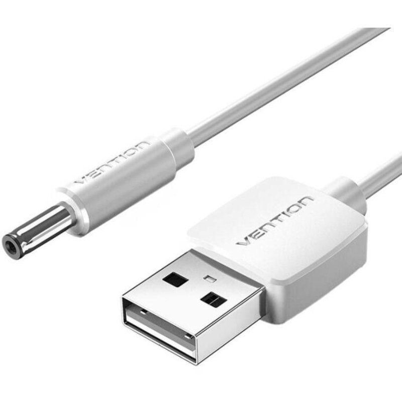 Cable Alimentación Vention Ceywd Usb-A Macho Dc 5.5mm Macho 50cm Blanco